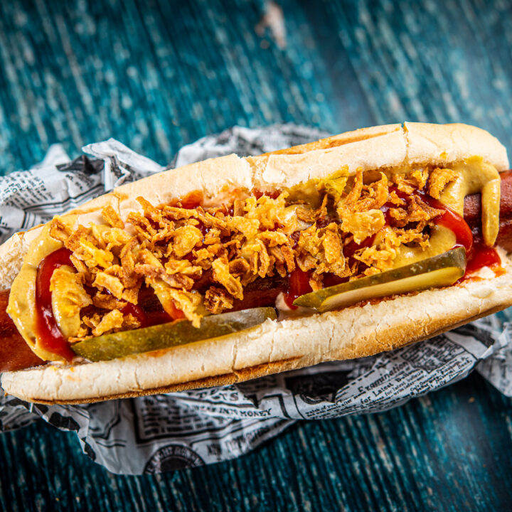 Hot dog с открытым хлебом